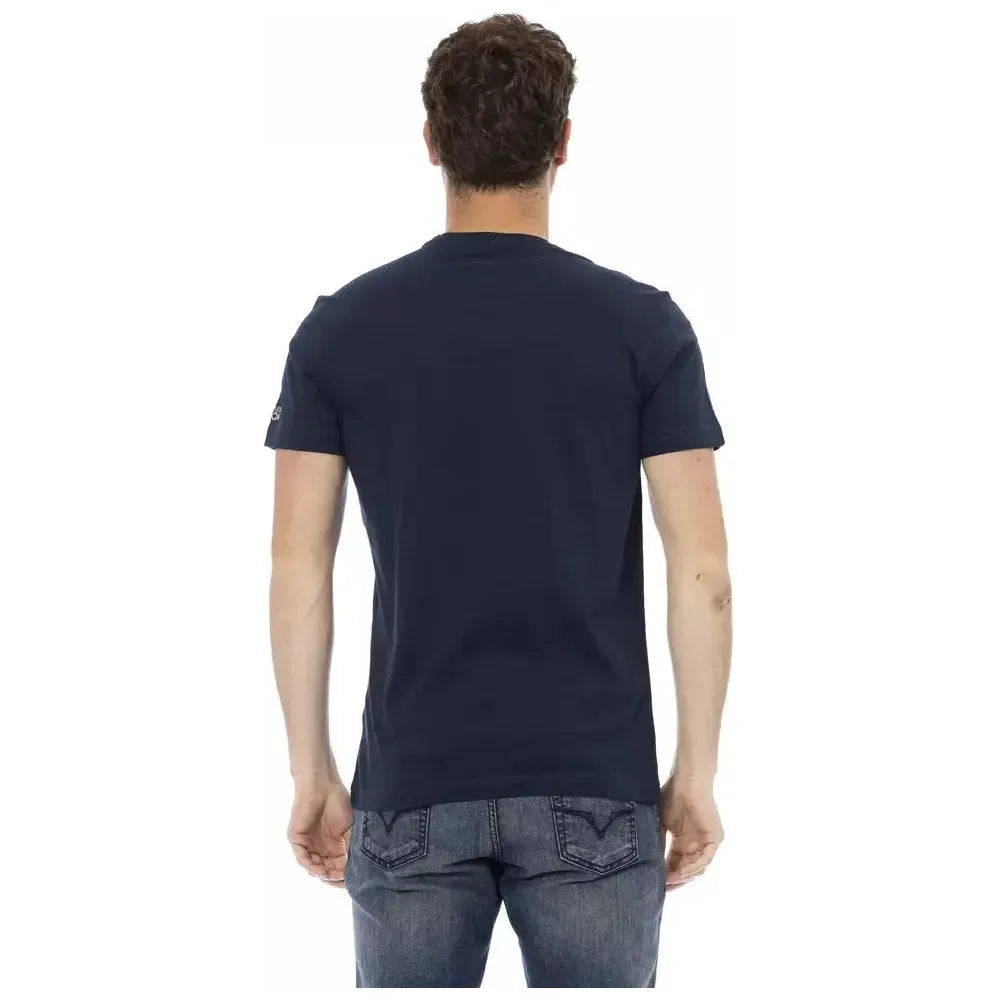 Trussardi Action Blue Cotton Men T-Shirt TR-22685-3XL