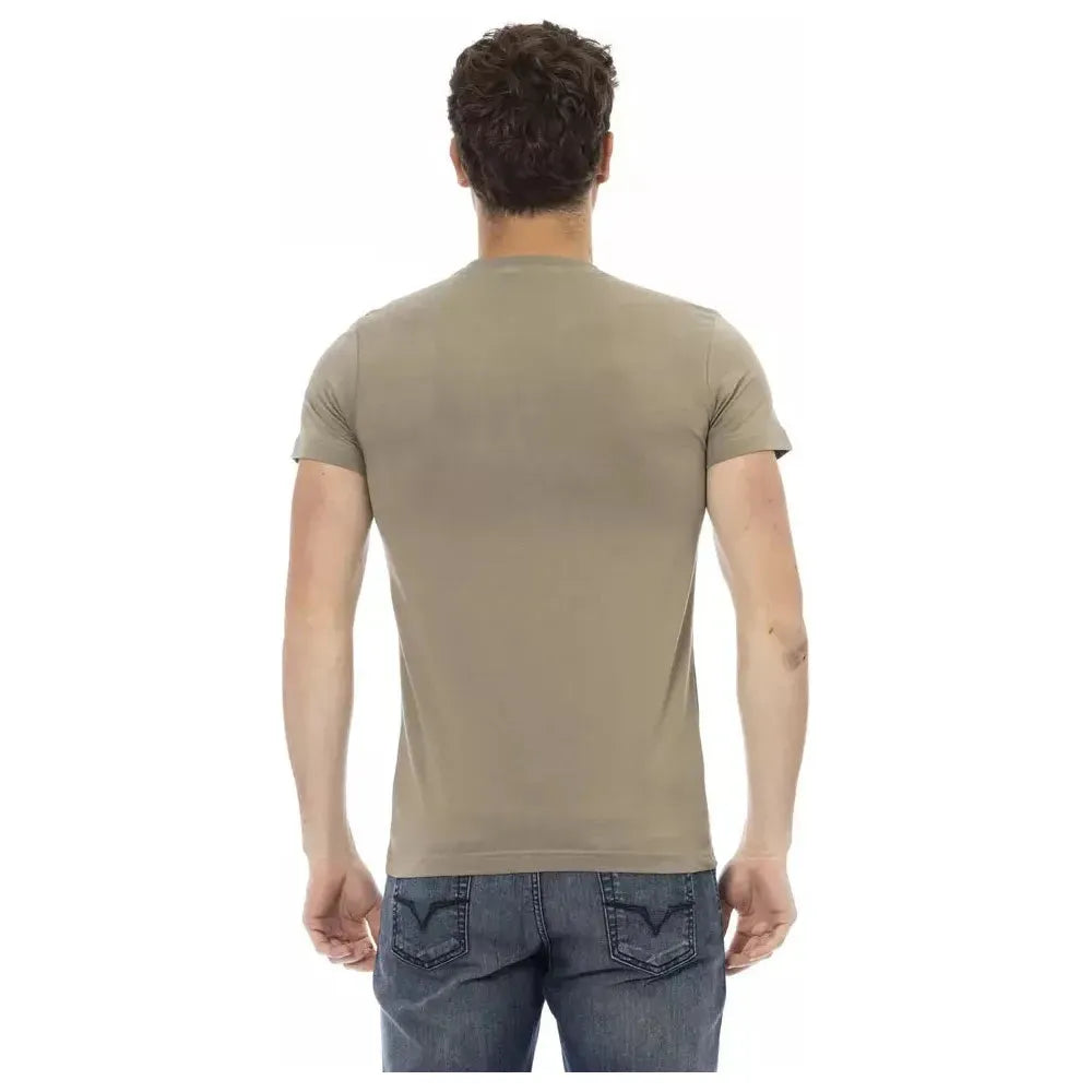 Trussardi Action Green Cotton Men T-Shirt TR-22670-L
