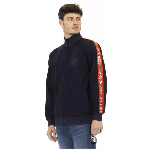 Automobili Lamborghini Blue Polyester Men Sweatshirt AU-22638-M