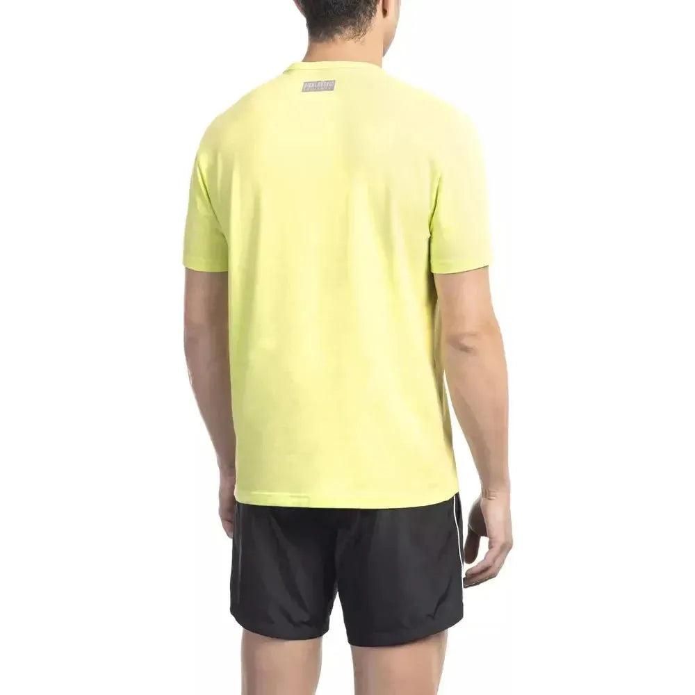 Bikkembergs Yellow Cotton Men T-Shirt BI-22058-M