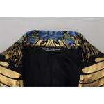 Dolce & Gabbana Elegant Floral Evening Party Blazer Dolce & Gabbana Black