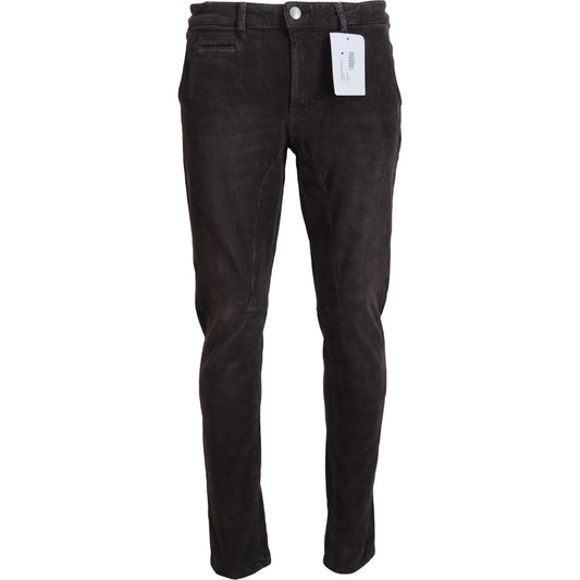 Acht Brown Cotton Straight Fit Men Casual Pants 1728,67345645728,Acht,Brown,Clothing,IT48 | M,Jeans & Pants - Men - Clothing,Material: 97% Cotton 3% Elastane,Men,Men - Clothing,New with tags,Pants - Clothing,Skinny Pants - Pants - Clothing