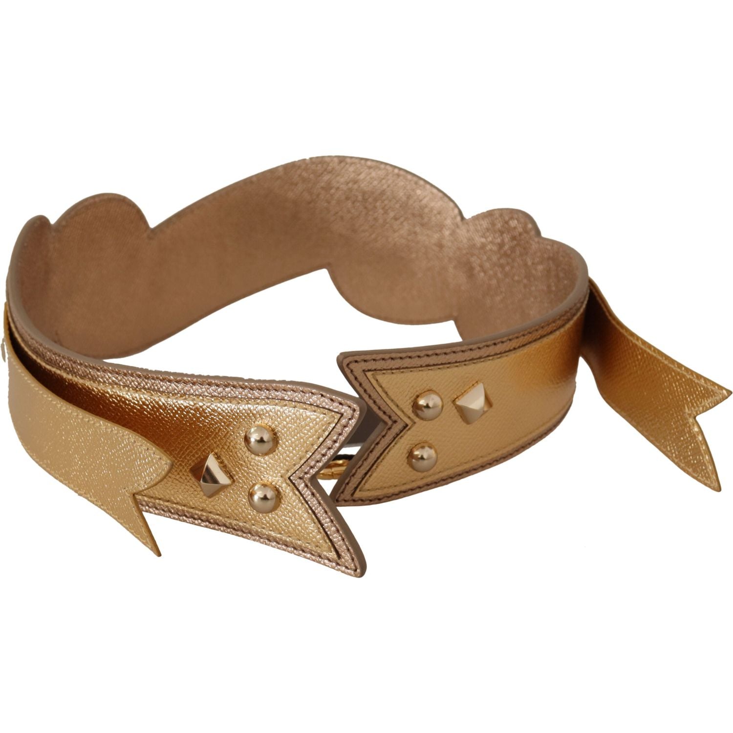 Dolce & Gabbana Gold Leather LOVE Patch Bag Shoulder Strap