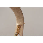Dolce & Gabbana Elegant Gold Leather Shoulder Strap Dolce & Gabbana Dark Gray
