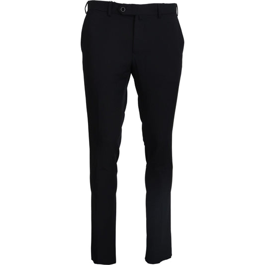Domenico Tagliente Black Tapered Dress Formal Pants1728,67345645728,Black,Clothing,Domenico Tagliente,Dress Pants - Pants - Clothing,IT46 | S,IT52 | L,IT54 | XL,IT58 | XXL,Jeans & Pants - Men - Clothing,Material: Cotton blend,Men,Men - Clothing,Pants - Cl