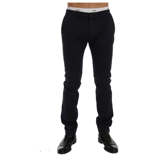 GF Ferre Blue Cotton Stretch Chinos Pants 1728,3% Elastane,67345645728,Blue,Chino Pants - Pants - Clothing,Clothing,GF Ferre,IT54 | XXL,Jeans & Pants - Men - Clothing,Material: 97% Cotton,Men,Men - Clothing,New with tags,Pants - Clothing