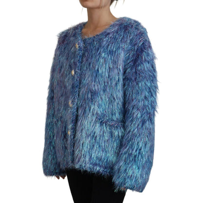 Dolce & Gabbana Multicolor Polyester Fringes Coat Jacket 1728,36% Nylon,4% Wool,5% Virgin Wool,6% Mohair,6% Viscose,67345645728,Clothing,Coats - Jackets & Coats - Clothing,Dolce & Gabbana,IT38 | XS,IT40|S,IT42|M,IT44|L,IT46|XL,Jackets & Coats - Clothing,J