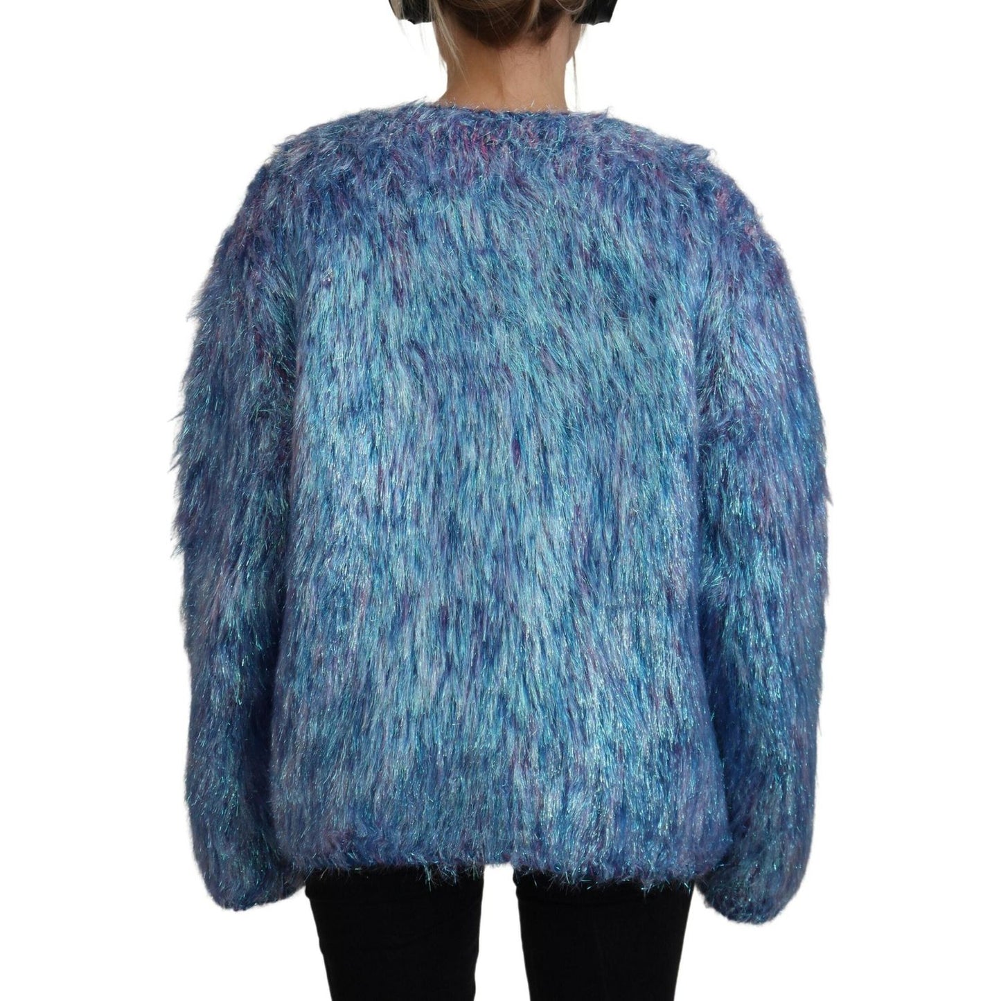 Dolce & Gabbana Multicolor Polyester Fringes Coat Jacket 1728,36% Nylon,4% Wool,5% Virgin Wool,6% Mohair,6% Viscose,67345645728,Clothing,Coats - Jackets & Coats - Clothing,Dolce & Gabbana,IT38 | XS,IT40|S,IT42|M,IT44|L,IT46|XL,Jackets & Coats - Clothing,J