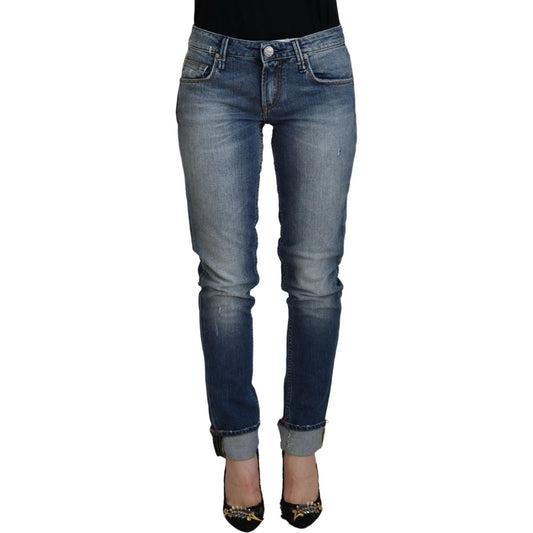 Acht Blue Washed Cotton Low Waist Women Casual Jeans 1728,67345645728,Acht,Blue,Clothing,Jeans & Pants - Women - Clothing,Jeans Denim - Clothing,Material: 99% Cotton 1% Elastane,New with tags,Slim Fit Jeans - Jeans Denim - Clothing,W26,Women,Women - Cloth