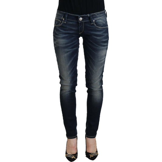 Acht Blue Washed Cotton Slim Fit Women Denim Jeans PAN74114- 26