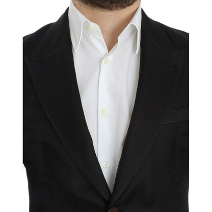 Dolce & Gabbana Black silk slim fit blazer1728,33% Linen,50% Silk,67345645728,Black,Blazers - Men - Clothing,Blazers - Suits & Blazers - Clothing,Clothing,Dolce & Gabbana,IT48 | M,Material: 17% Cotton,Men,Men - Clothing,New with tags,Suits & Blazers - Clo