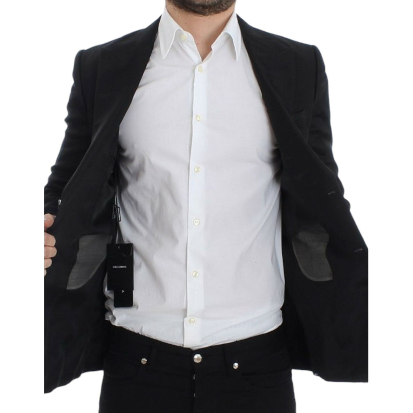 Dolce & Gabbana Black silk slim fit blazer1728,33% Linen,50% Silk,67345645728,Black,Blazers - Men - Clothing,Blazers - Suits & Blazers - Clothing,Clothing,Dolce & Gabbana,IT48 | M,Material: 17% Cotton,Men,Men - Clothing,New with tags,Suits & Blazers - Clo