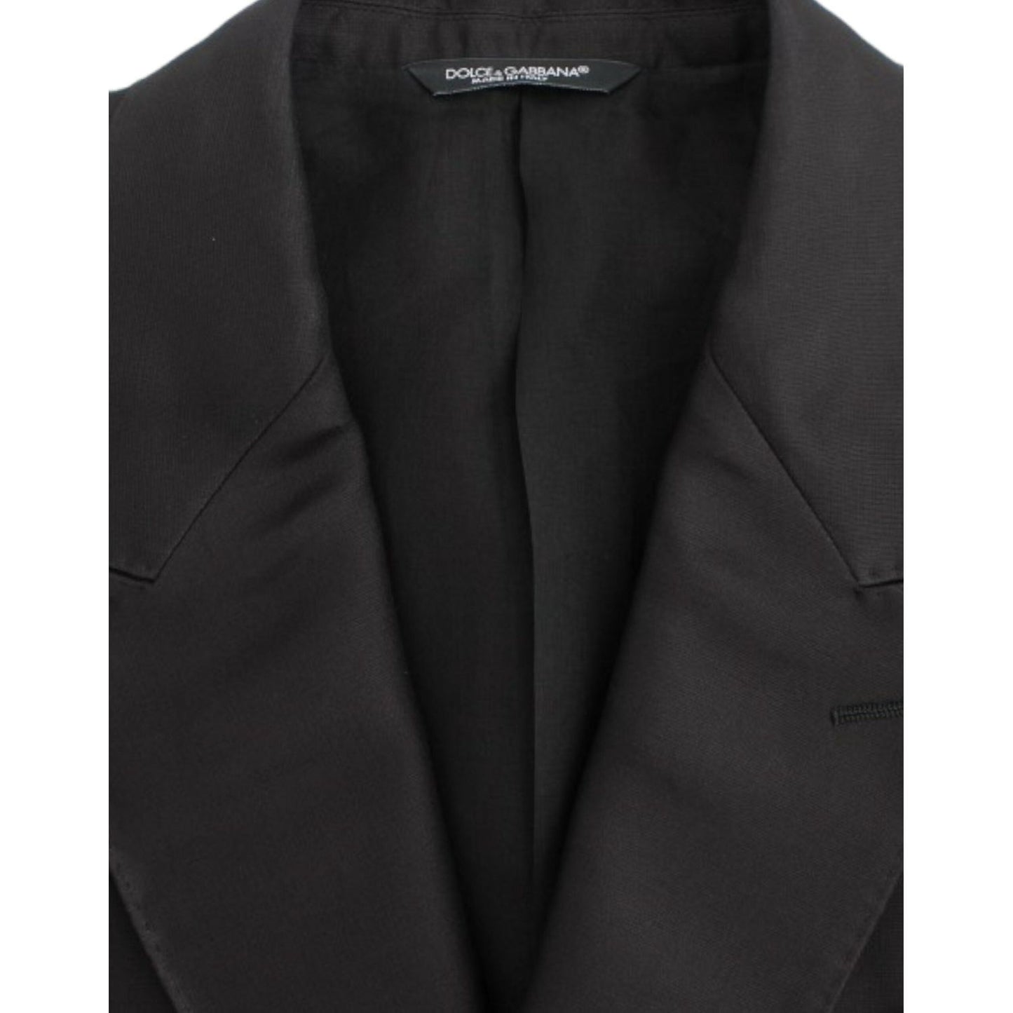 Dolce & Gabbana Black silk slim fit blazer1728,33% Linen,50% Silk,67345645728,Black,Blazers - Men - Clothing,Blazers - Suits & Blazers - Clothing,Clothing,Dolce & Gabbana,IT48 | M,Material: 17% Cotton,Men,Men - Clothing,New with tags,Suits & Blazers - Clo
