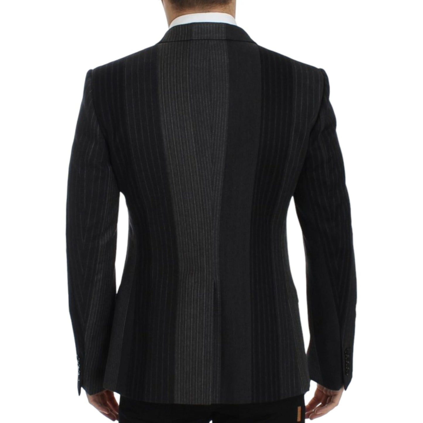 Dolce & Gabbana Gray striped wool stretch blazer1728,3% Elastane,67345645728,Blazers - Men - Clothing,Blazers - Suits & Blazers - Clothing,Clothing,Dolce & Gabbana,Gray,IT48 | M,Material: 97% Wool,Men,Men - Clothing,New with tags,Suits & Blazers - Clothin