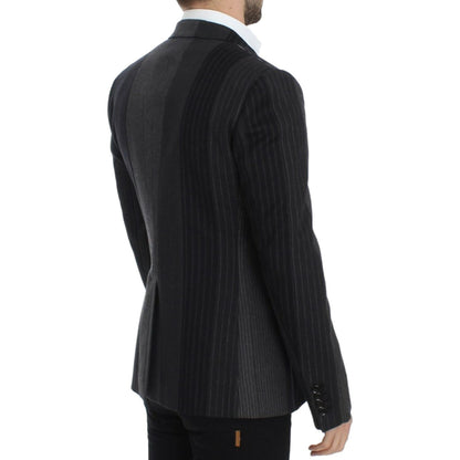Dolce & Gabbana Gray striped wool stretch blazer1728,3% Elastane,67345645728,Blazers - Men - Clothing,Blazers - Suits & Blazers - Clothing,Clothing,Dolce & Gabbana,Gray,IT48 | M,Material: 97% Wool,Men,Men - Clothing,New with tags,Suits & Blazers - Clothin