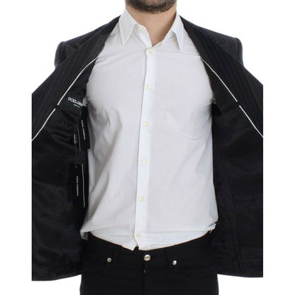 Dolce & Gabbana Gray striped wool stretch blazer1728,3% Elastane,67345645728,Blazers - Men - Clothing,Blazers - Suits & Blazers - Clothing,Clothing,Dolce & Gabbana,Gray,IT48 | M,Material: 97% Wool,Men,Men - Clothing,New with tags,Suits & Blazers - Clothin
