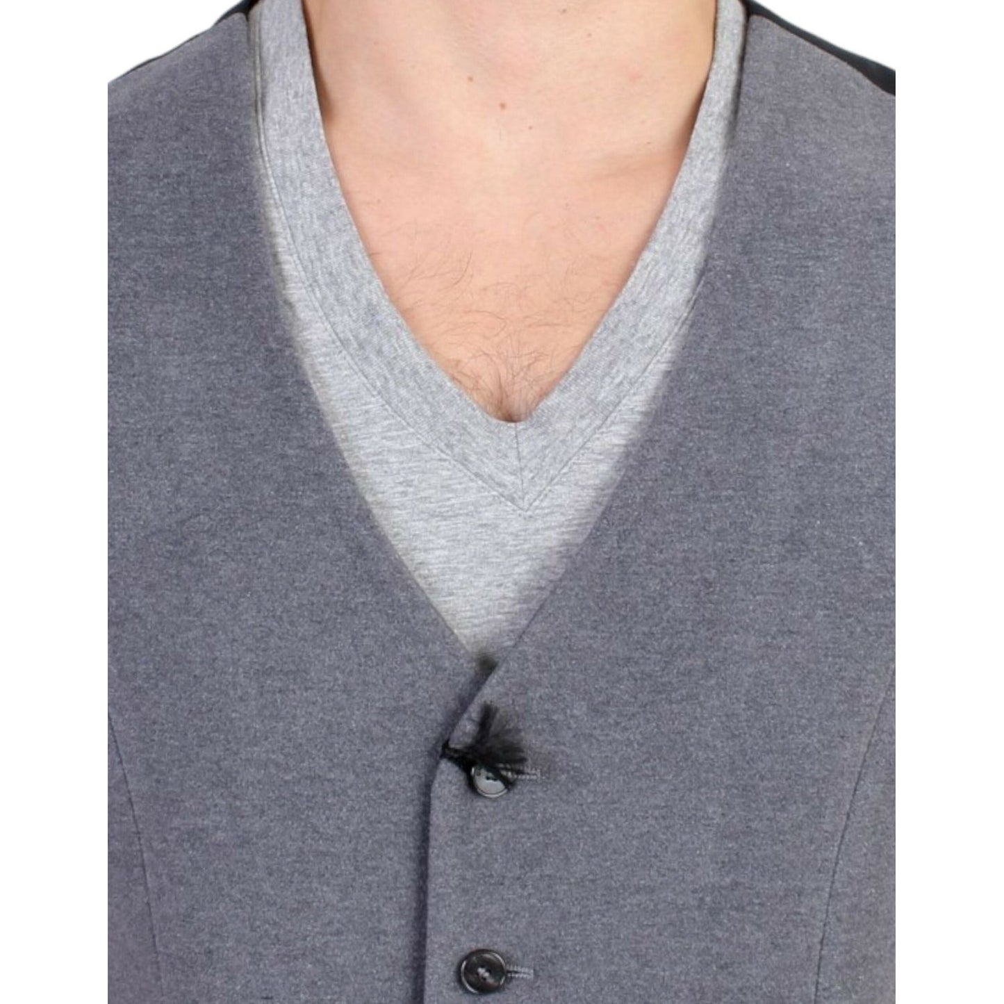 Costume National Gray cotton blend casual vest16% Acrylic,1728,2% Polyester,67345645728,Clothing,Costume National,Gray,IT48 | M,Material: 82% Cotton,Men,Men - Clothing,New with tags,Suits & Blazers - Clothing,Vests - Men - Clothing,Waistcoats - Suits & Bl