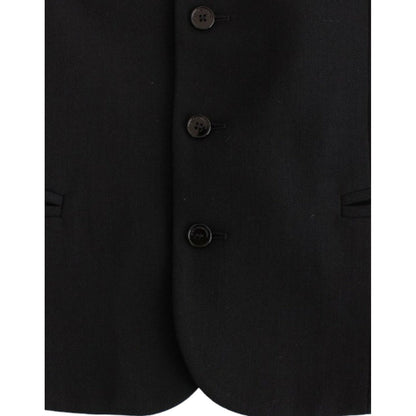 Costume National Black wool blend casual vest1728,4% Elastane,43% Wool,67345645728,Black,Clothing,Costume National,IT48 | M,Material: 53% Polyester,Men,Men - Clothing,New with tags,Suits & Blazers - Clothing,Vests - Men - Clothing,Waistcoats - Suits & Bla