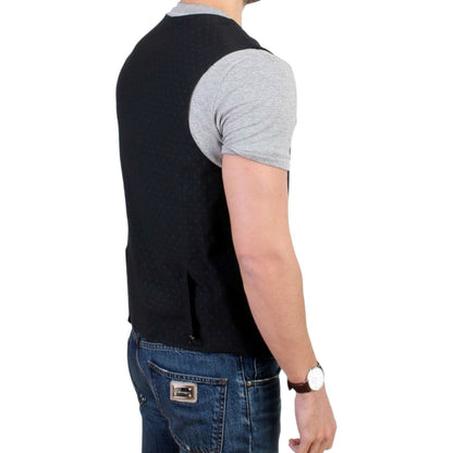 Costume National Black wool blend casual vest1728,4% Elastane,43% Wool,67345645728,Black,Clothing,Costume National,IT48 | M,Material: 53% Polyester,Men,Men - Clothing,New with tags,Suits & Blazers - Clothing,Vests - Men - Clothing,Waistcoats - Suits & Bla