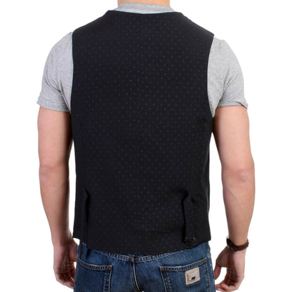 Costume National Black wool blend casual vest1728,4% Elastane,43% Wool,67345645728,Black,Clothing,Costume National,IT48 | M,Material: 53% Polyester,Men,Men - Clothing,New with tags,Suits & Blazers - Clothing,Vests - Men - Clothing,Waistcoats - Suits & Bla