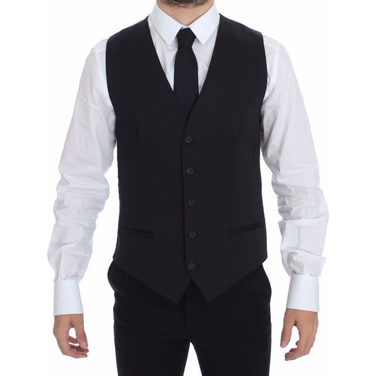 Dolce & Gabbana Blue Cotton Stretch Dress Vest Blazer1728,4% Elastane,67345645728,Blue,Clothing,Dolce & Gabbana,IT46 | S,Material: 96% Cotton,Men,Men - Clothing,New with tags,Suits & Blazers - Clothing,Vests - Men - Clothing,Waistcoats - Suits & Blazers -
