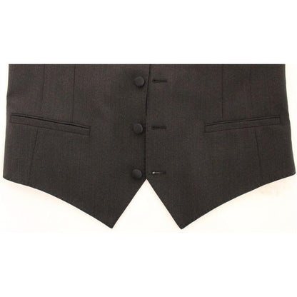 Dolce & Gabbana Gray Wool Stretch Dress Vest Blazer 1728,2% Elastane,44% Wool,67345645728,Clothing,Dolce & Gabbana,Gray,IT44 | XS,IT48 | M,Material: 54% Polyester,Men,Men - Clothing,New with tags,Suits & Blazers - Clothing,Vests - Men - Clothing,Waistcoat