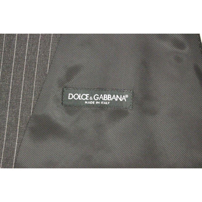 Dolce & Gabbana Gray Striped Wool Single Breasted Vest1728,67345645728,Clothing,Dolce & Gabbana,Gray,IT48 | M,Material: 100% Wool,Men,Men - Clothing,New with tags,Suits & Blazers - Clothing,Vests - Men - Clothing,Waistcoats - Suits & Blazers - Clothing