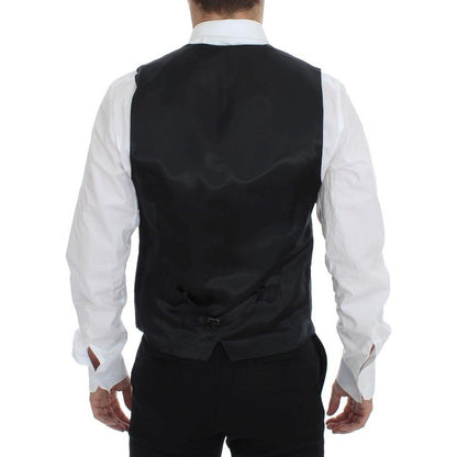 Dolce & Gabbana Gray Striped Wool Single Breasted Vest1728,67345645728,Clothing,Dolce & Gabbana,Gray,IT48 | M,Material: 100% Wool,Men,Men - Clothing,New with tags,Suits & Blazers - Clothing,Vests - Men - Clothing,Waistcoats - Suits & Blazers - Clothing