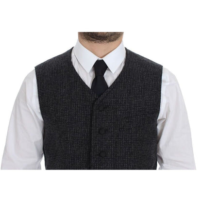 Dolce & Gabbana Gray Wool Blend Vest Gilet Weste
