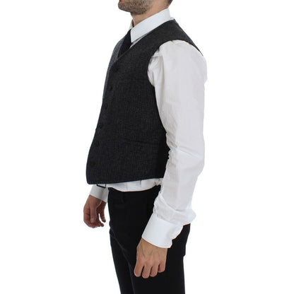 Dolce & Gabbana Gray Wool Blend Vest Gilet Weste