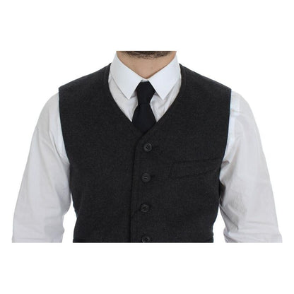 Dolce & Gabbana Gray Wool Blend Vest Gilet Weste 1728,25% Acetate,25% Rayon,67345645728,Clothing,Dolce & Gabbana,Gray,IT48 | M,Material: 50% Wool,Men,Men - Clothing,New with tags,Suits & Blazers - Clothing,Vests - Men - Clothing,Waistcoats - Suits & Blaze