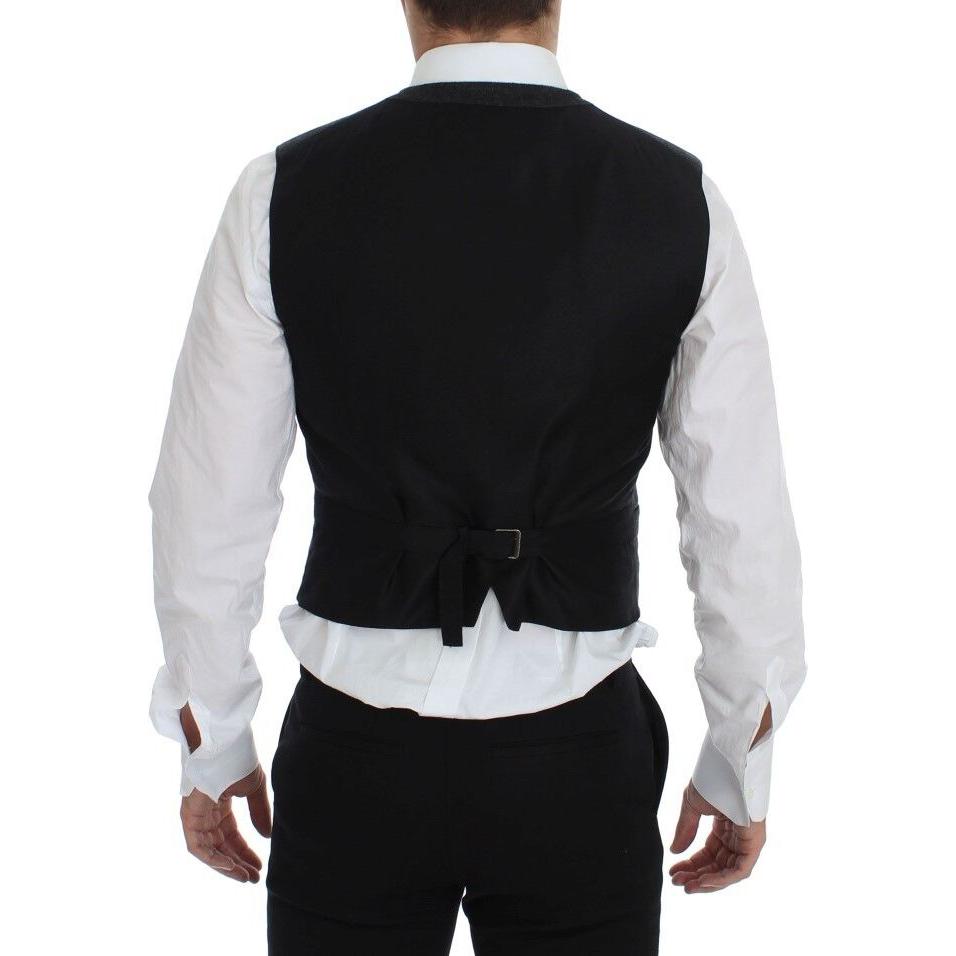 Dolce & Gabbana Gray Wool Blend Vest Gilet Weste 1728,25% Acetate,25% Rayon,67345645728,Clothing,Dolce & Gabbana,Gray,IT48 | M,Material: 50% Wool,Men,Men - Clothing,New with tags,Suits & Blazers - Clothing,Vests - Men - Clothing,Waistcoats - Suits & Blaze