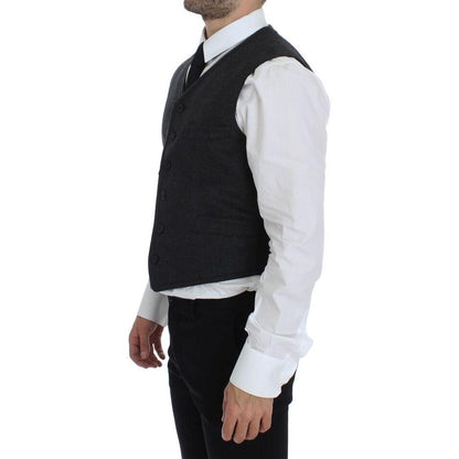 Dolce & Gabbana Gray Wool Blend Vest Gilet Weste 1728,25% Acetate,25% Rayon,67345645728,Clothing,Dolce & Gabbana,Gray,IT48 | M,Material: 50% Wool,Men,Men - Clothing,New with tags,Suits & Blazers - Clothing,Vests - Men - Clothing,Waistcoats - Suits & Blaze