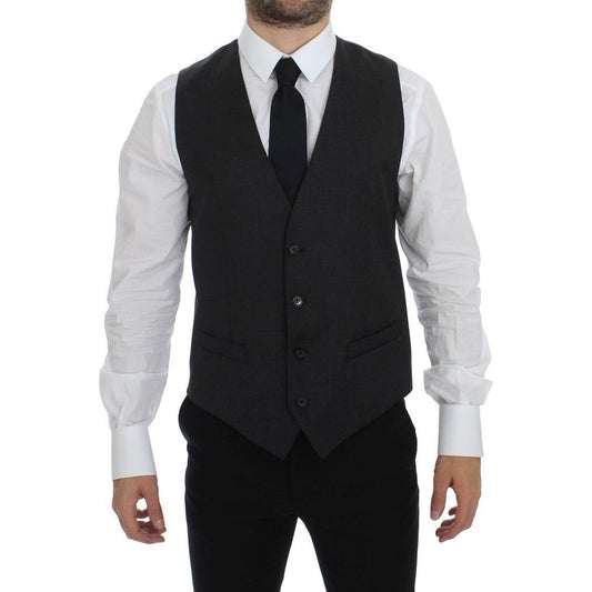 Dolce & Gabbana Gray Wool Formal Dress Vest Gilet Weste1728,67345645728,Clothing,Dolce & Gabbana,Gray,IT48 | M,Material: 100% Wool,Men,Men - Clothing,New with tags,Suits & Blazers - Clothing,Vests - Men - Clothing,Waistcoats - Suits & Blazers - Clothing