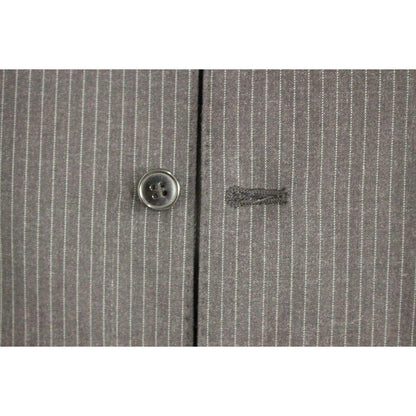 Dolce & Gabbana Gray Striped Wool Single Breasted Vest1728,67345645728,Clothing,Dolce & Gabbana,Gray,IT48 | M,Material: 100% Wool,Men,Men - Clothing,New with tags,Suits & Blazers - Clothing,Vests - Men - Clothing,Waistcoats - Suits & Blazers - Clothing