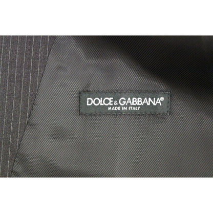 Dolce & Gabbana Gray Striped Wool Single Breasted Vest1728,67345645728,Clothing,Dolce & Gabbana,Gray,IT48 | M,Material: 100% Wool,Men,Men - Clothing,New with tags,Suits & Blazers - Clothing,Vests - Men - Clothing,Waistcoats - Suits & Blazers - Clothing