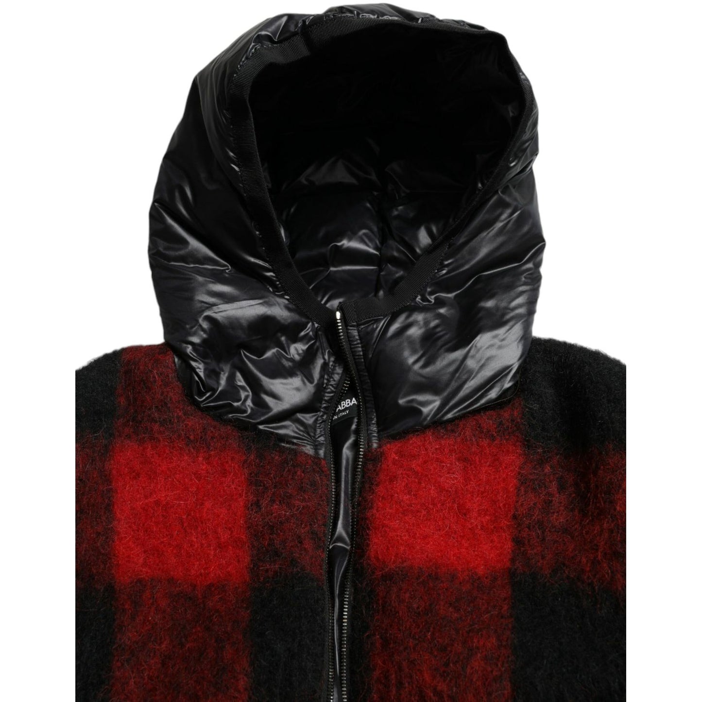 Dolce & Gabbana Black Red Buffalo Check Hooded Poncho Jacket 1728,67345645728,Black and Red,Cloaks - Jackets & Coats - Clothing,Clothing,Dolce & Gabbana,IT40|S,Jackets & Coats - Clothing,Jackets & Coats - Women - Clothing,Material: 30% Polyester Film Fibe