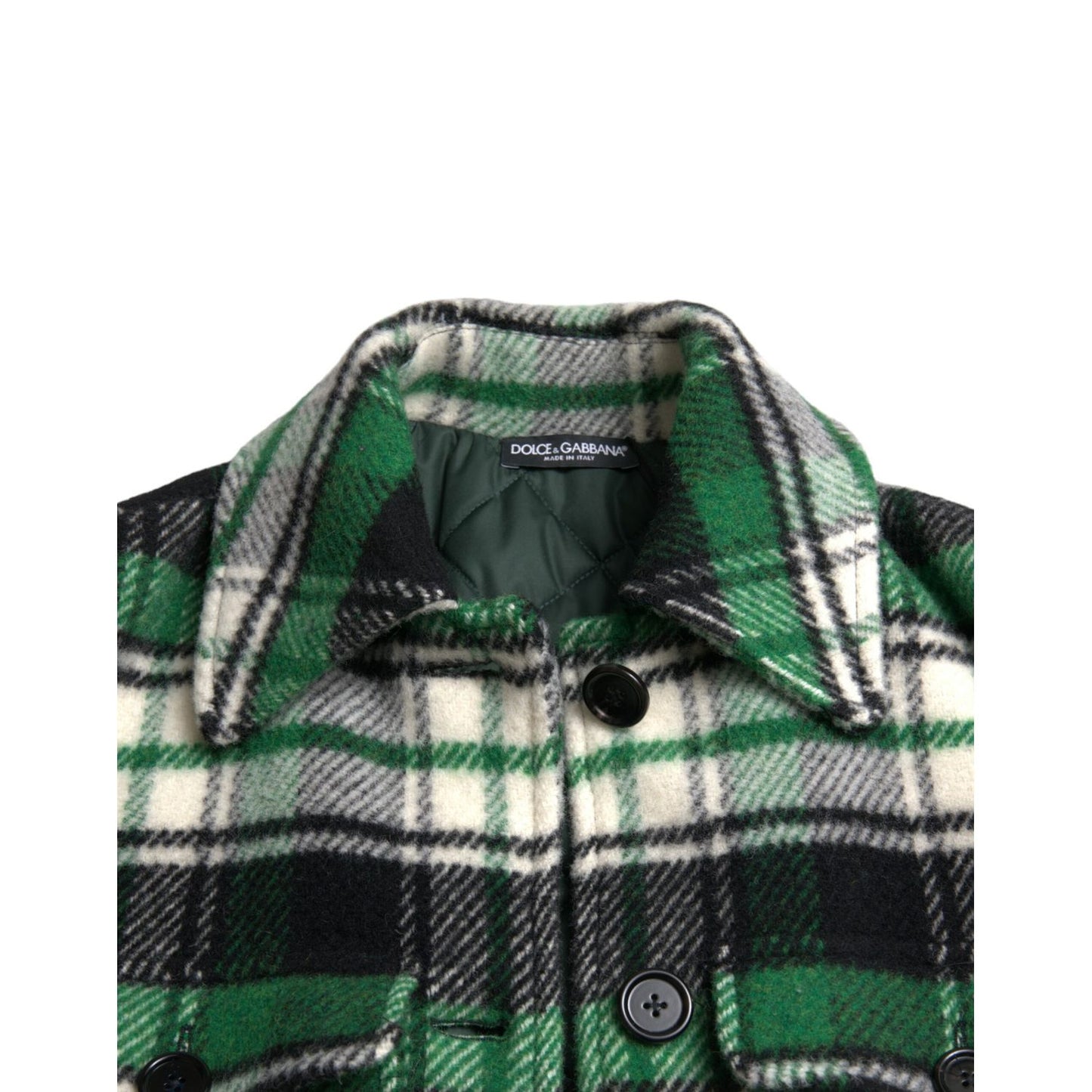 Dolce & Gabbana Green Plaid Long Sleeve Casual Coat Jacket 1728,67345645728,Clothing,Dolce & Gabbana,Full-Length Jackets - Jackets & Coats - Clothing,Green,IT40|S,Jackets & Coats - Clothing,Jackets & Coats - Women - Clothing,Material: 27% Angora 26% Polye