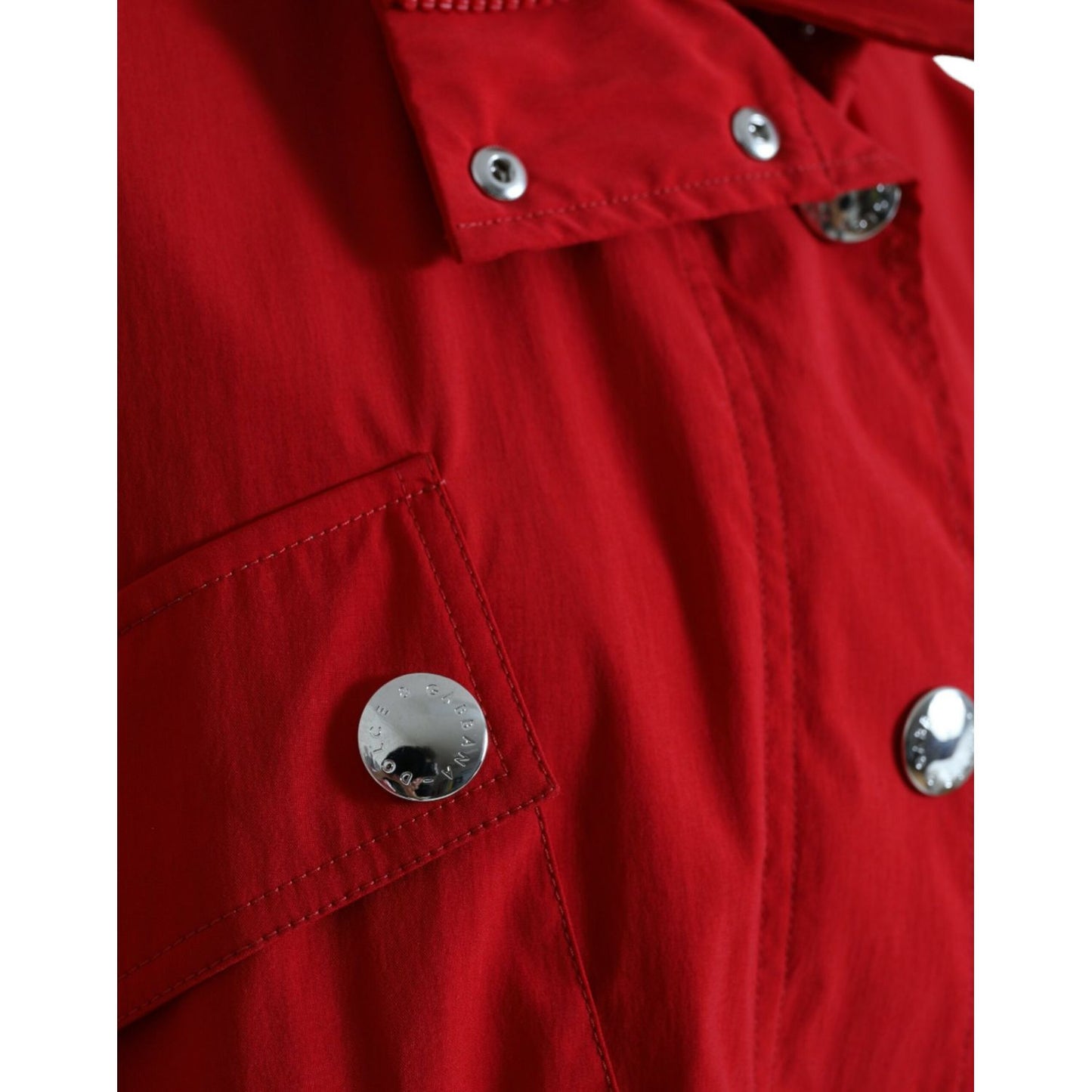 Dolce & Gabbana Red Polyester Hooded Button Rain Coat Jacket 1728,67345645728,Clothing,Dolce & Gabbana,IT40|S,Jackets & Coats - Clothing,Jackets & Coats - Women - Clothing,Material: 100% Polyester,New with tags,Rain Coats - Jackets & Coats - Clothing,Red,