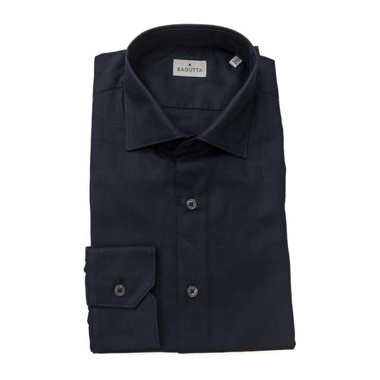 Bagutta Blue Cotton Men Shirt BA-23953-XL