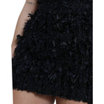 Dolce & Gabbana Black Nylon Textured High Waist Mini Skirt PAN74904-40