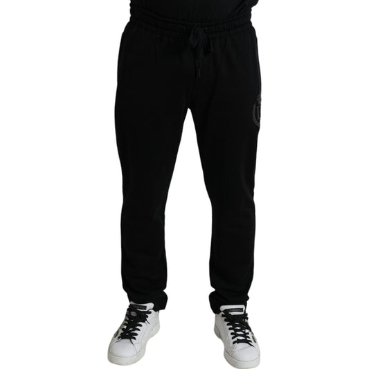 Dolce & Gabbana Black DG Logo Skinny Jogger Sweatpants Pants PAN74991-56