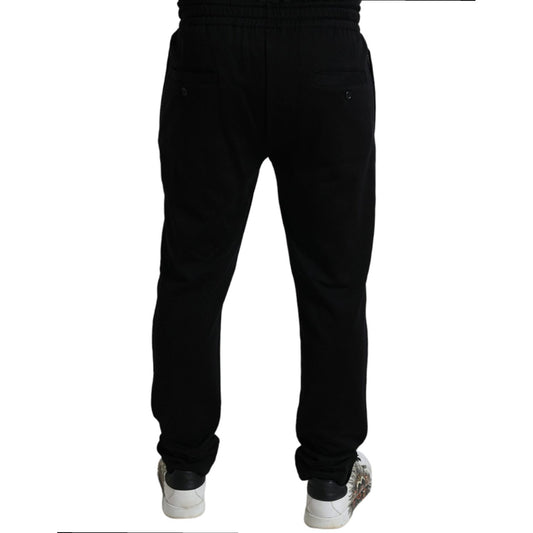 Dolce & Gabbana Black DG Logo Skinny Jogger Sweatpants Pants PAN74991-56