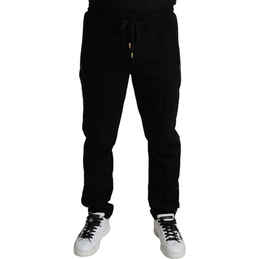 Dolce & Gabbana Black Cotton Skinny Jogger Sweatpants Pants PAN74994-44