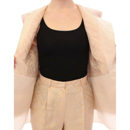 Zeyneptosun Beige brocade sleeveless jacket 10% Linen,1728,30% Viscone,67345645728,Beige,Clothing,IT42|M,Jackets & Coats - Clothing,Jackets & Coats - Women - Clothing,Material: 60% Polyester,New with tags,Sleveless Jacket - Jackets & Coats - Clothing,Wome