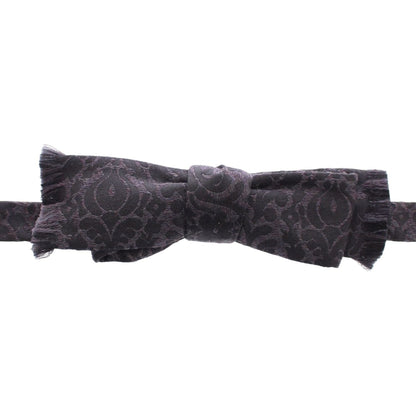 Dolce & Gabbana Gray Black Wool Bow Tie1728,40% Wool,67345645728,Accessories,Bowties - Ties and Formal Accessories - Accessories,Dolce & Gabbana,Gray,Material: 60% Silk,Men,Men - Accessories,New with tags,Ties & Bowties - Men - Accessories,Ties and Formal