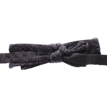 Dolce & Gabbana Gray Black Wool Bow Tie1728,40% Wool,67345645728,Accessories,Bowties - Ties and Formal Accessories - Accessories,Dolce & Gabbana,Gray,Material: 60% Silk,Men,Men - Accessories,New with tags,Ties & Bowties - Men - Accessories,Ties and Formal