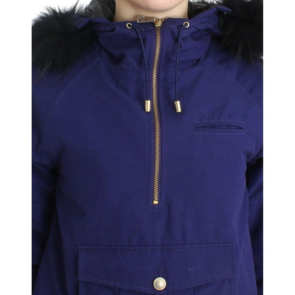 GF Ferre Blue Padded Jacket Hooded Short K-Way 12% Polyamide,16% Polyester,1728,67345645728,Blue,Clothing,GF Ferre,IT42,Jackets & Coats - Clothing,Jackets & Coats - Women - Clothing,Material: 72% Cotton,New with tags,Parkas - Jackets & Coats - Clothing,Wo