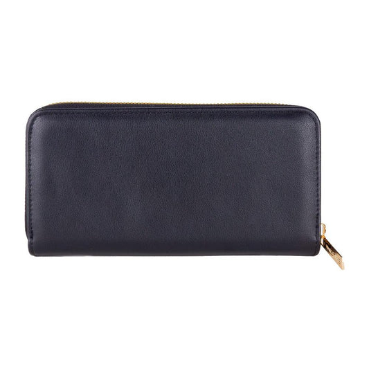 Baldinini Trend Chic Black Leather Zip Wallet BA-12279
