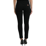 Dolce & Gabbana Black Cotton Mid Waist Skinny Denim Jeans PAN75002-42